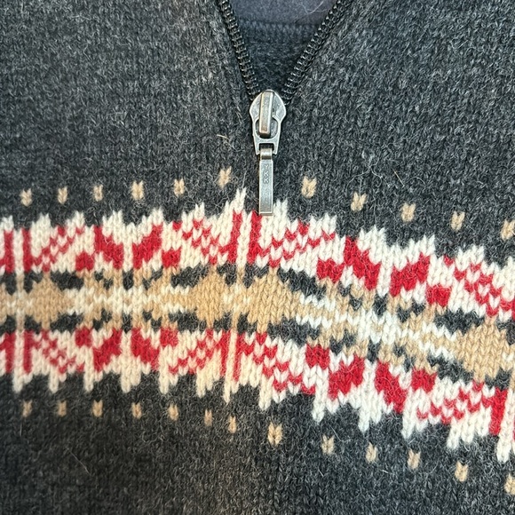 Woolrich 1/4 zip 100% lambs wool sweater S - Picture 4 of 6